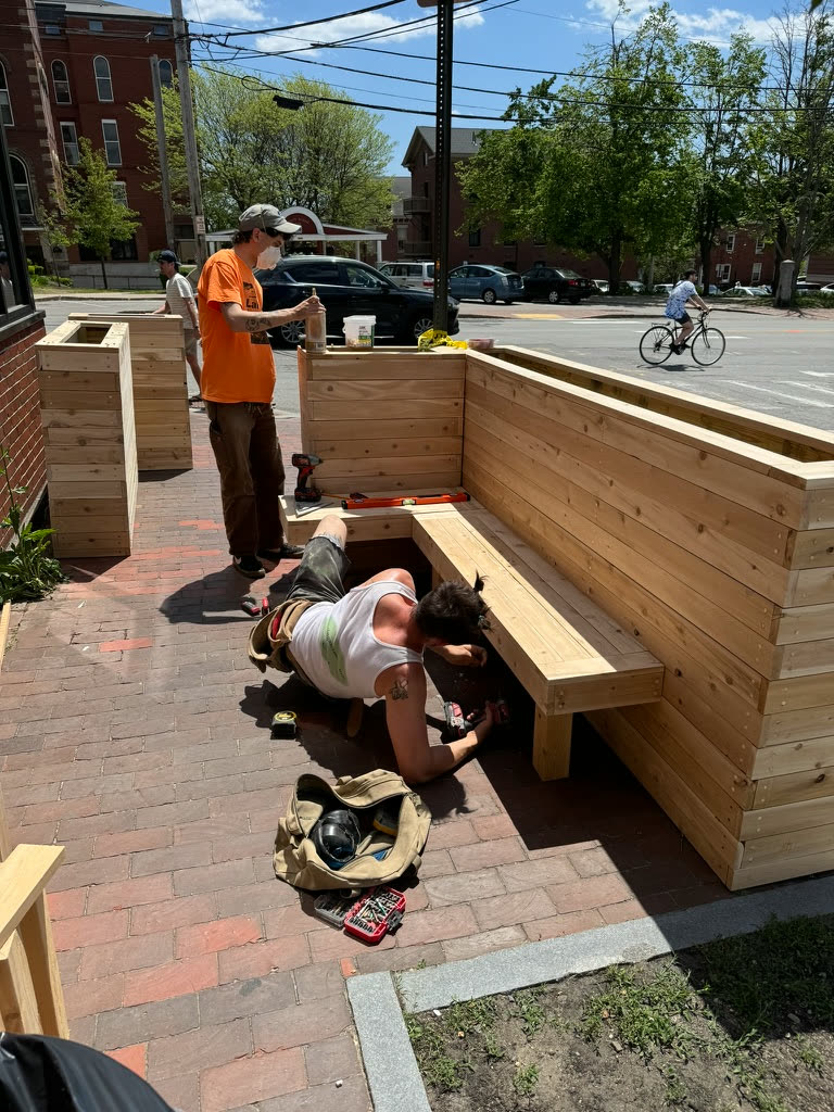 Building cedar street seating
