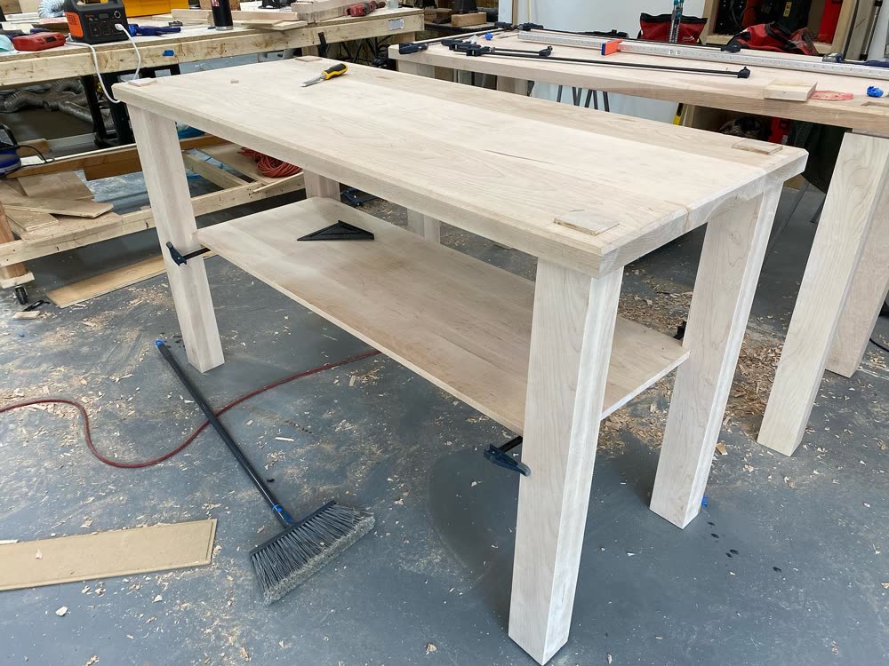 A painted table ready to go