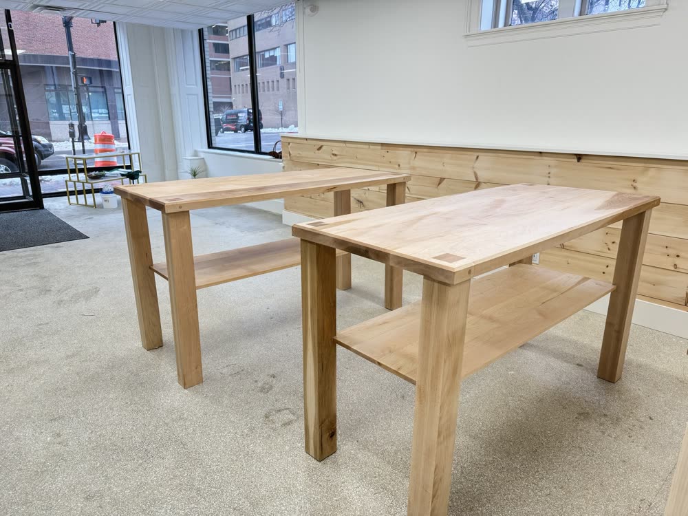 Cedar work tables taking shape in the shop