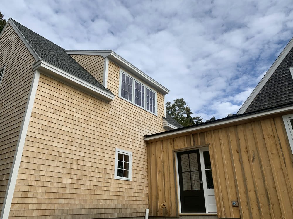 Addition with a board-and-batten entry